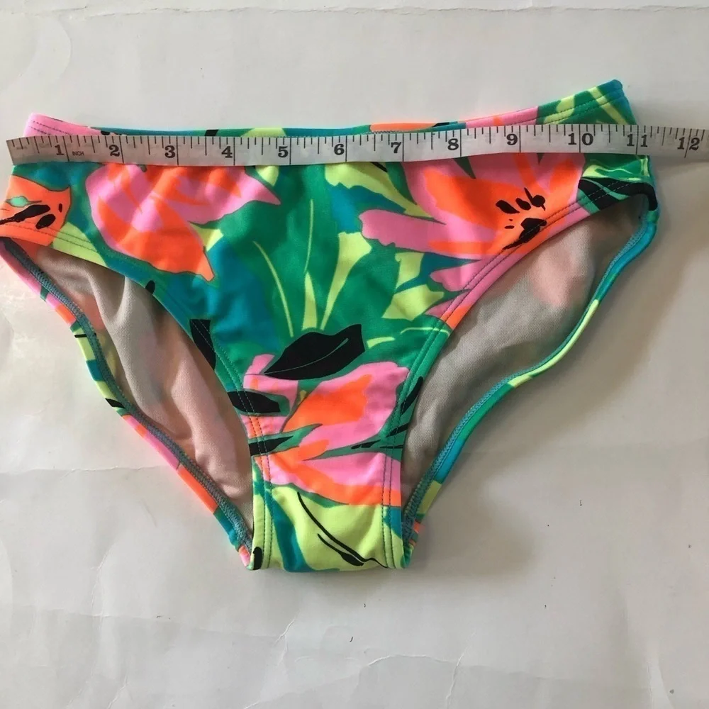 Bundle 3Pc Art Class Black Bralette Floral Bikinis Swimwear Set Size M8